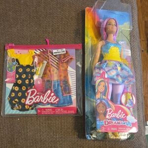 Barbie Dreamtopia Unicorn Doll with Extra Outfit Set NIB